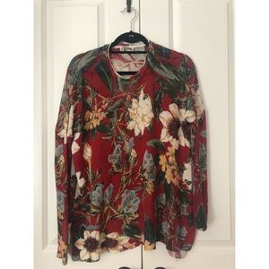 Oversized floral sweater